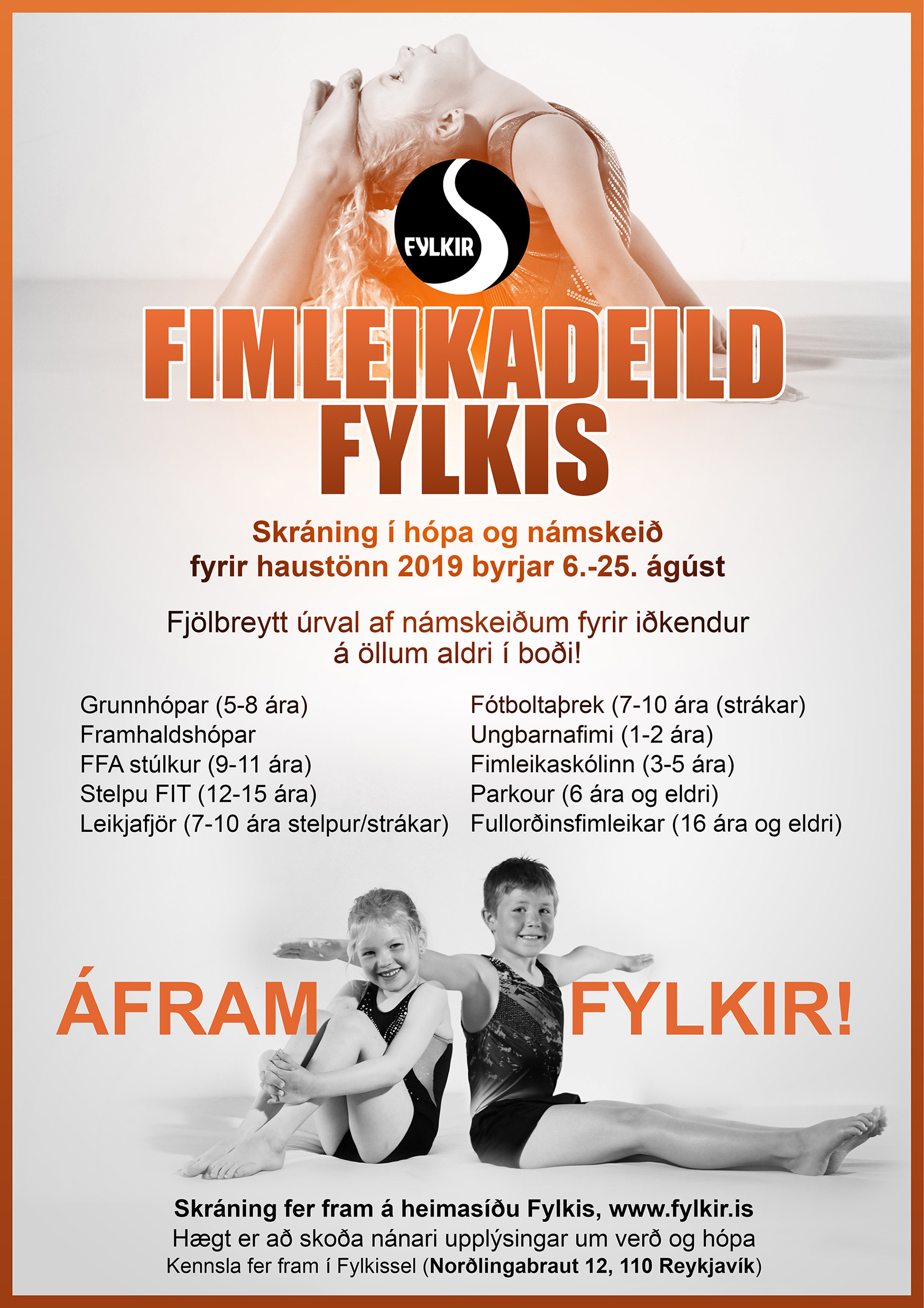 Námskeið Fimleikadeild Fylkis